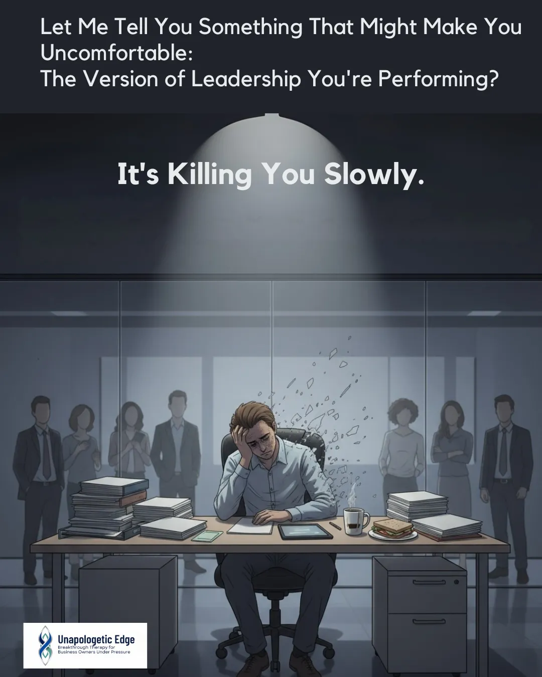 Executive slowly disappearing