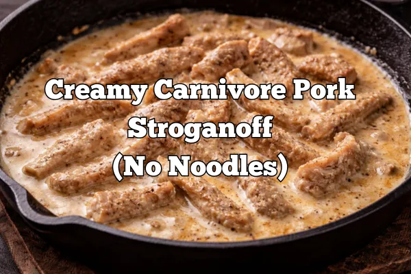 Carnivore pork stroganoff without noodles