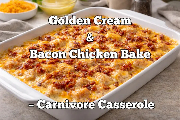 Golden Cream and bacon chicken bake