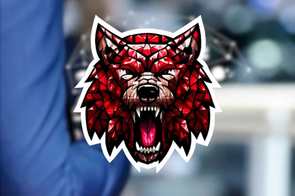 The Raw Marketing Wolf Logo overtop of a digital marketer on the computer dealing with leads coming in