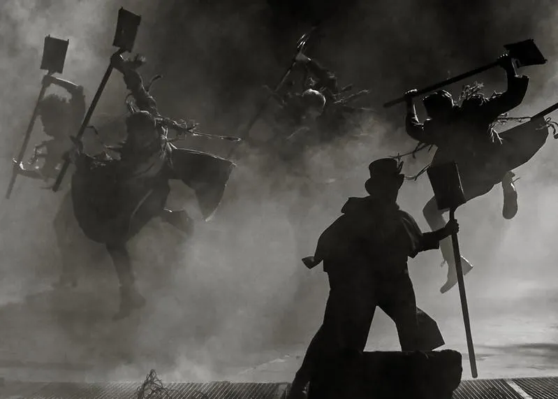 Play with the light and shadows of your photos by making your Halloween shots black and white