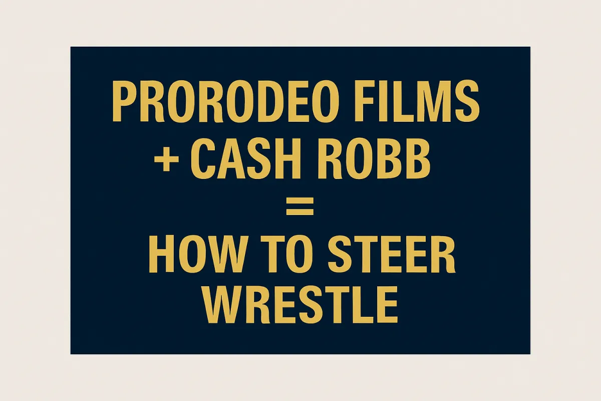 PRORODEO Films + Cash Robb = How to steer wrestle 