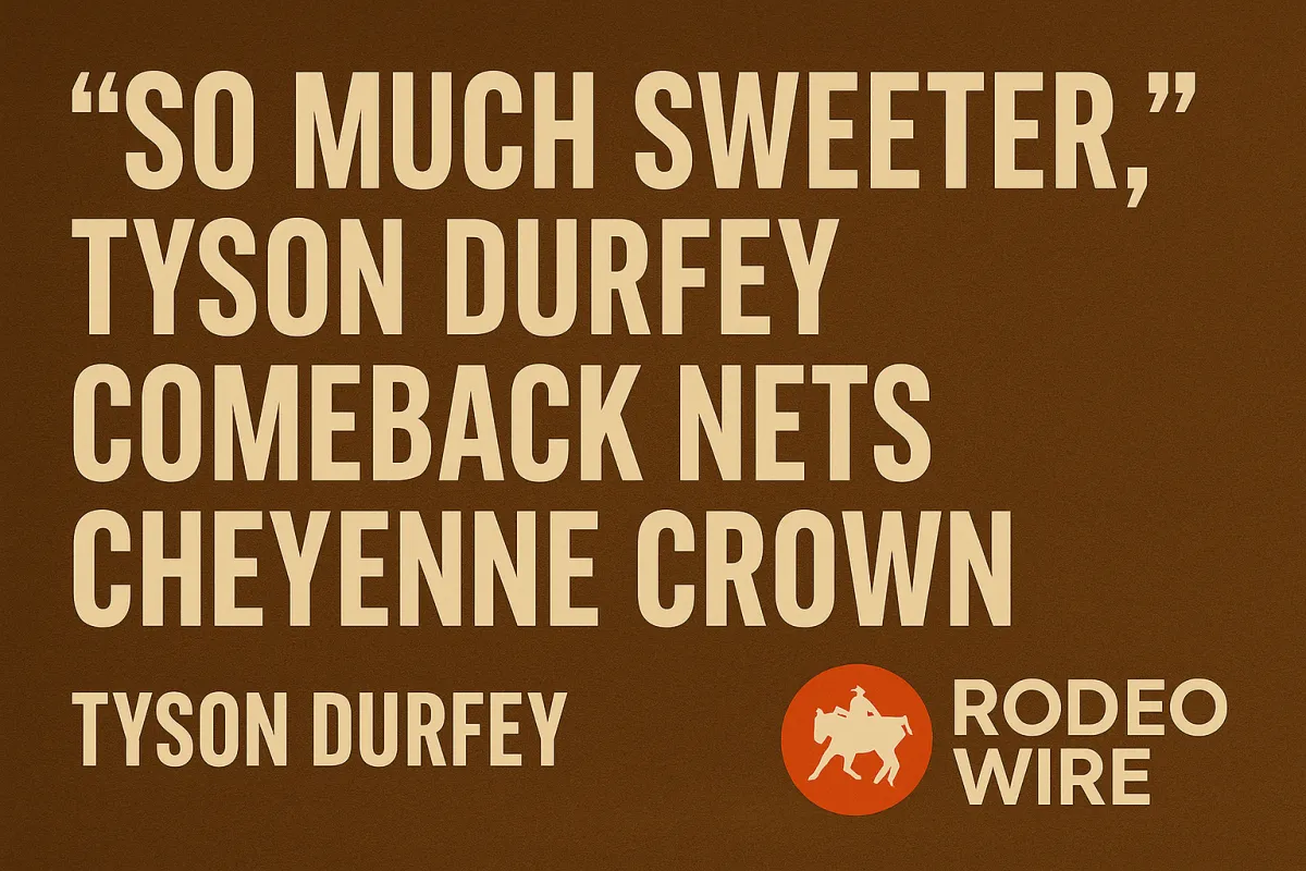 Tyson Durfey’s Comeback