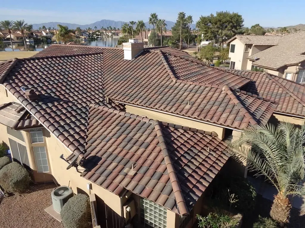 Brand new roofing job finished out in the arizona heat