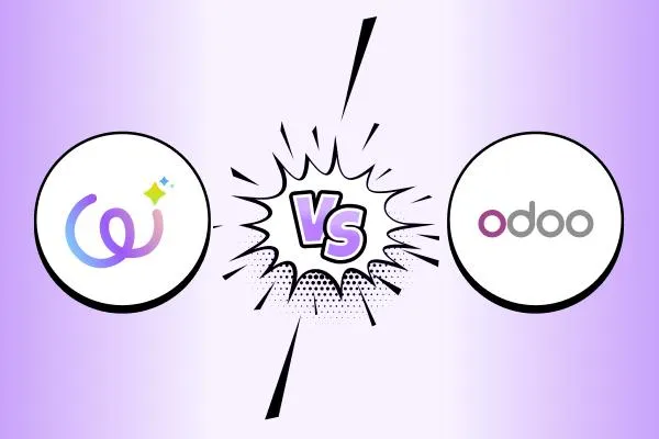SmartWebi vs Odoo feature comparison chart highlighting CRM, automation, marketing, and business growth tools