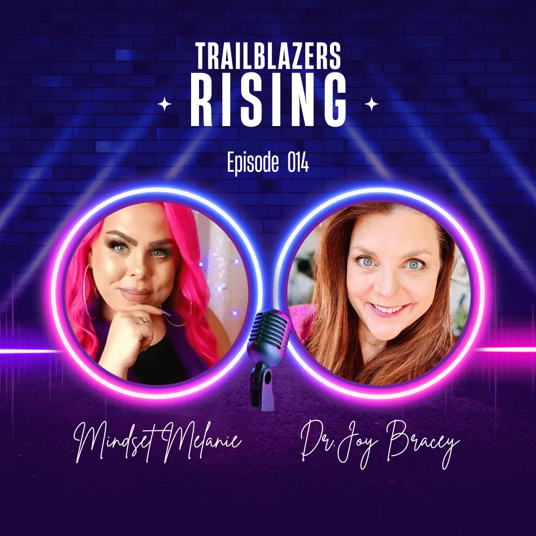 Dr. Joy Bracey, licensed counselor and self-love expert, sitting in a bright, welcoming space during her interview on Trailblazers Rising podcast with Melanie Branch