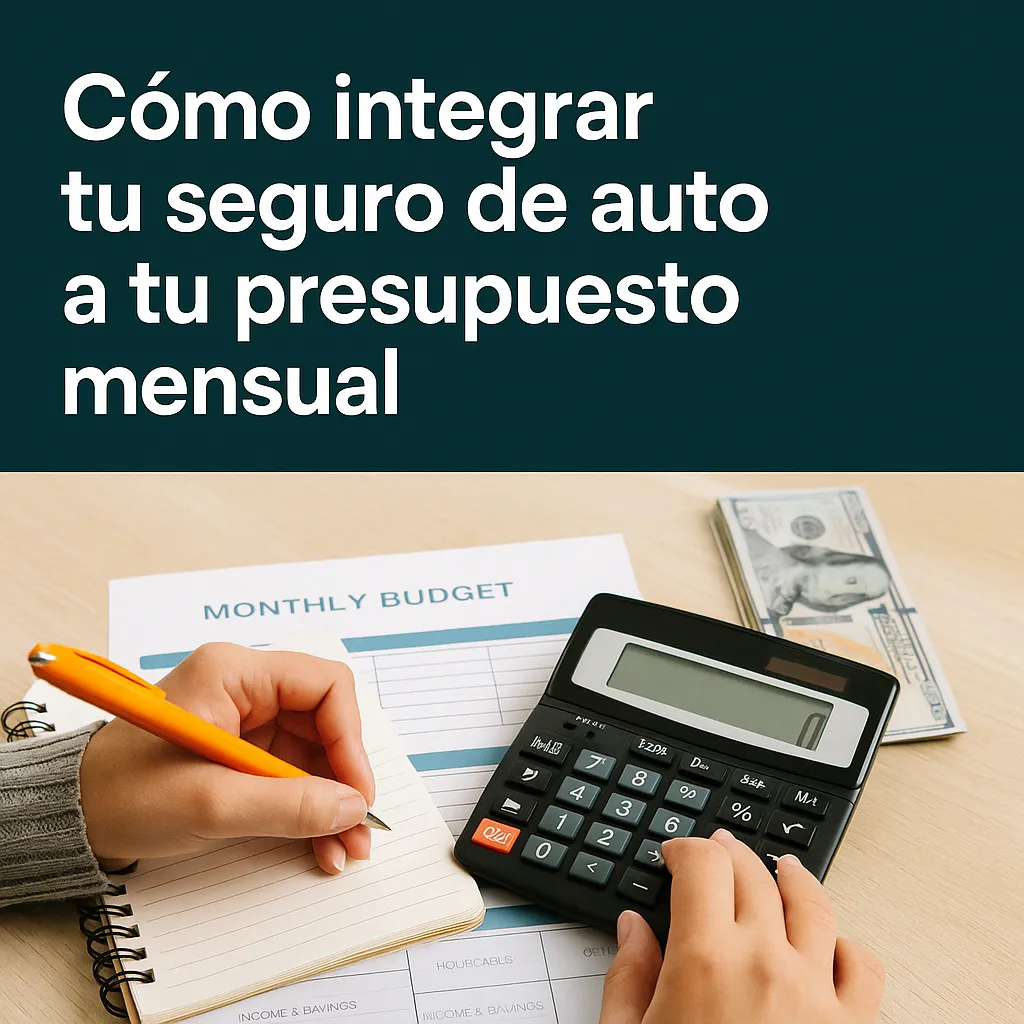 Cómo integrar tu seguro de auto a tu presupuesto mensual.