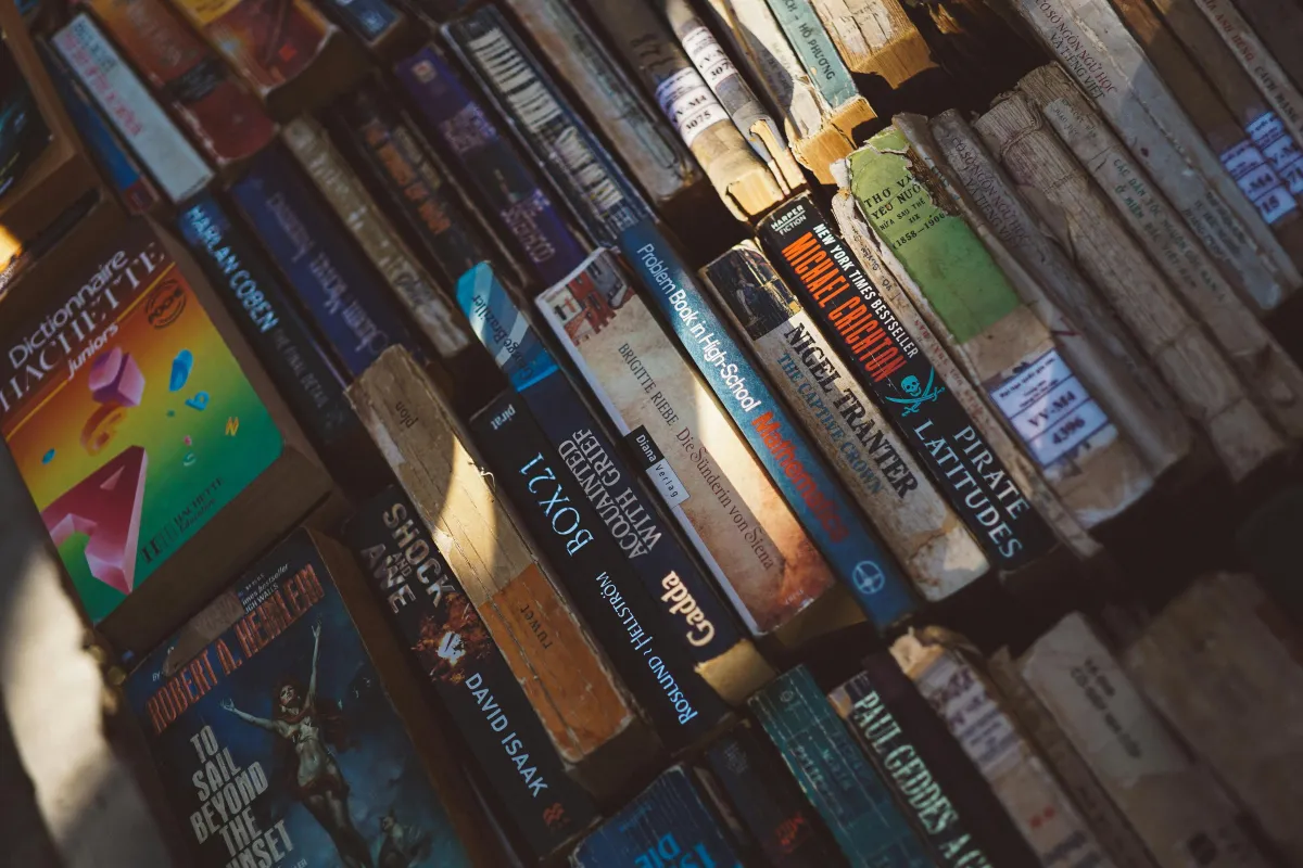 Close up photo of novels