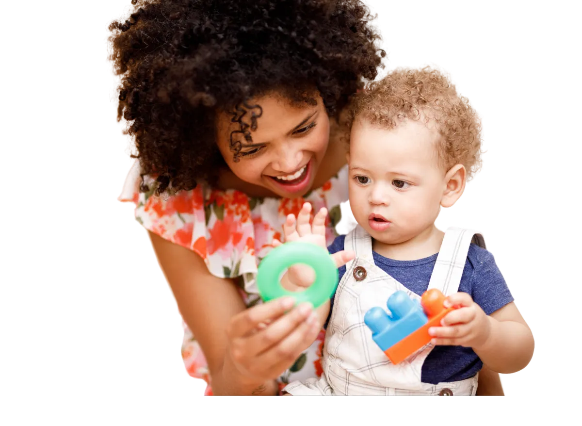 Toddler talking on phone