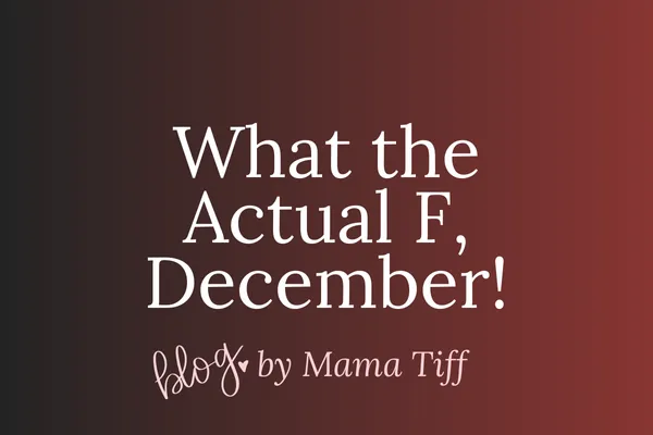 Mama Tiff journaling during a difficult holiday season