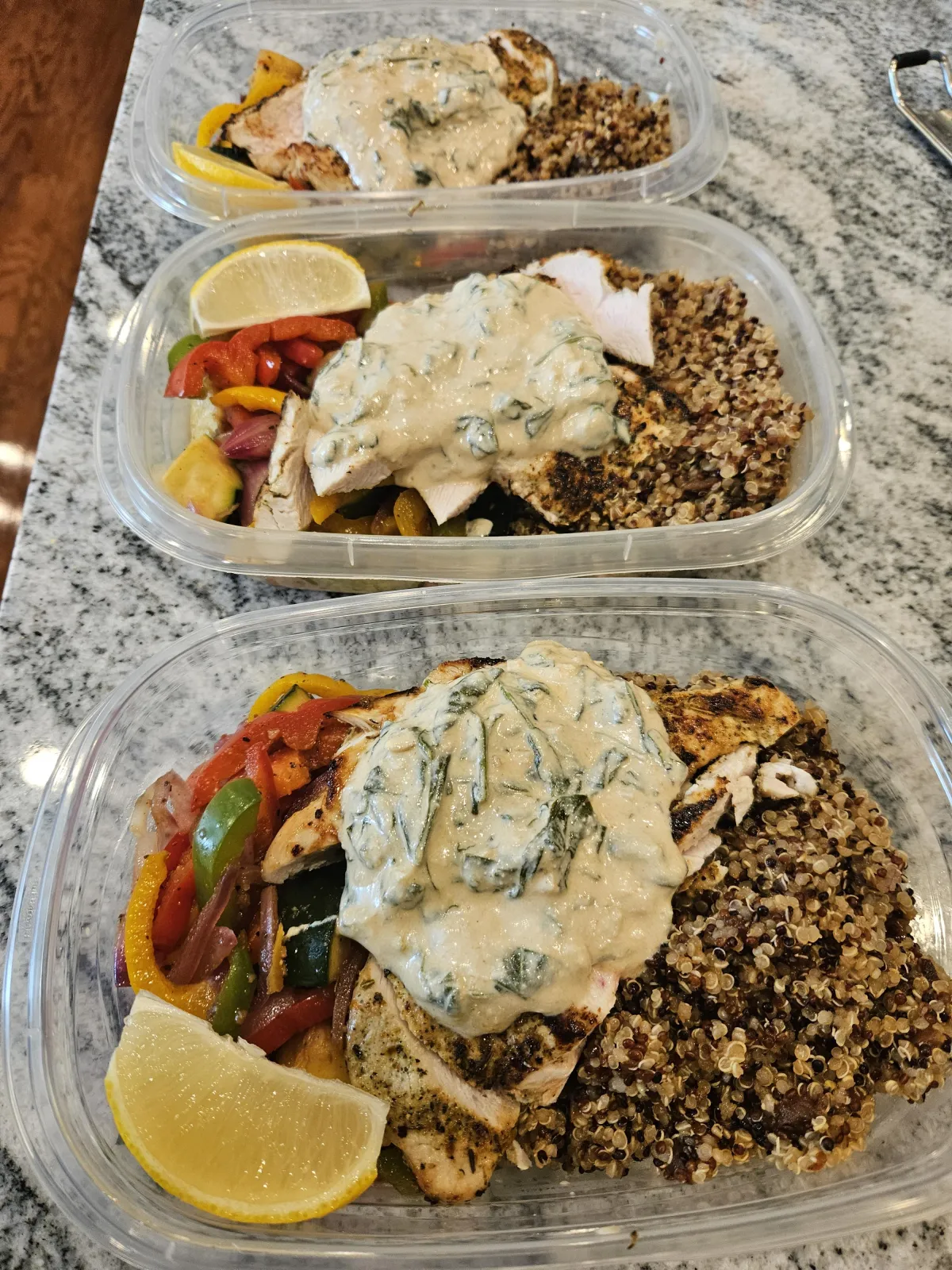 🌿 Lemon Quinoa Bowl with Creamy Garlic Chicken | Healthy Protein-Packed Dinner