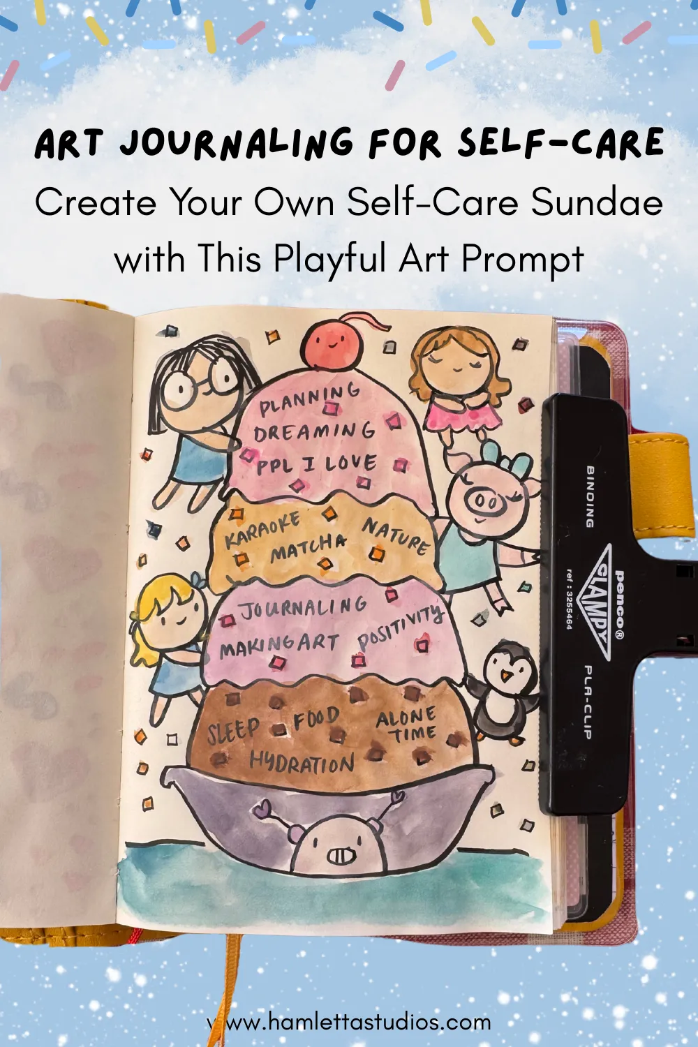 Art Journaling for Self-Care: Create Your Own Self-Care Sundae with This Playful Prompt