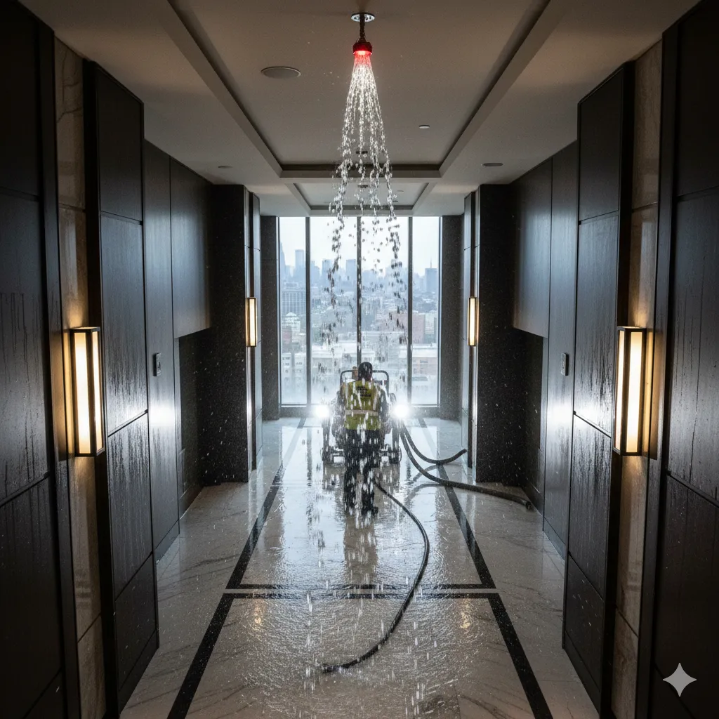 Downtown Brooklyn High-Rise Flood Cleanup & Sprinkler Restoration