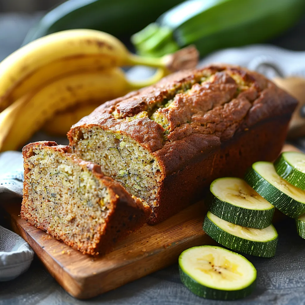 Sliced Banana Zucchini Bread