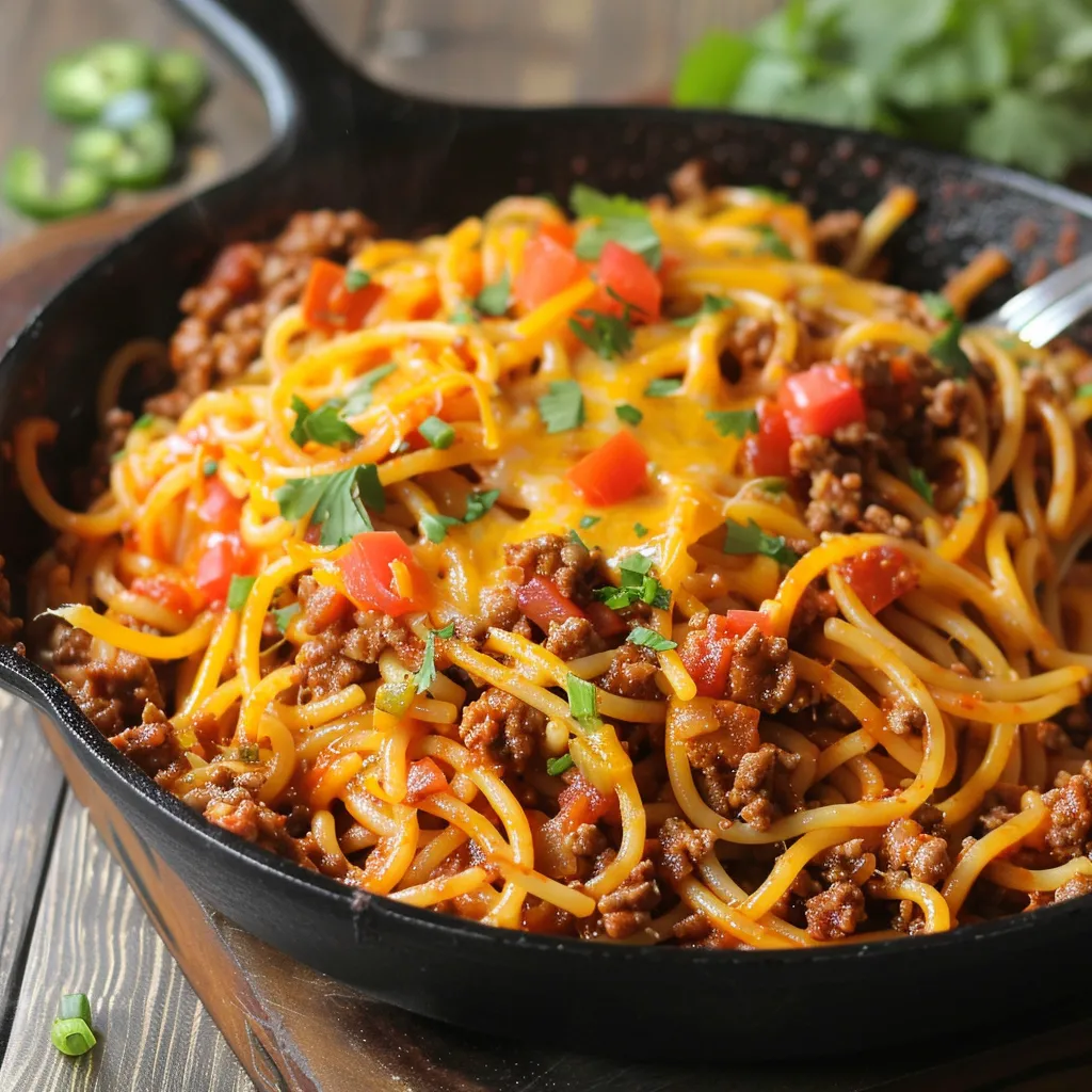 Mexican Skillet Spaghetti