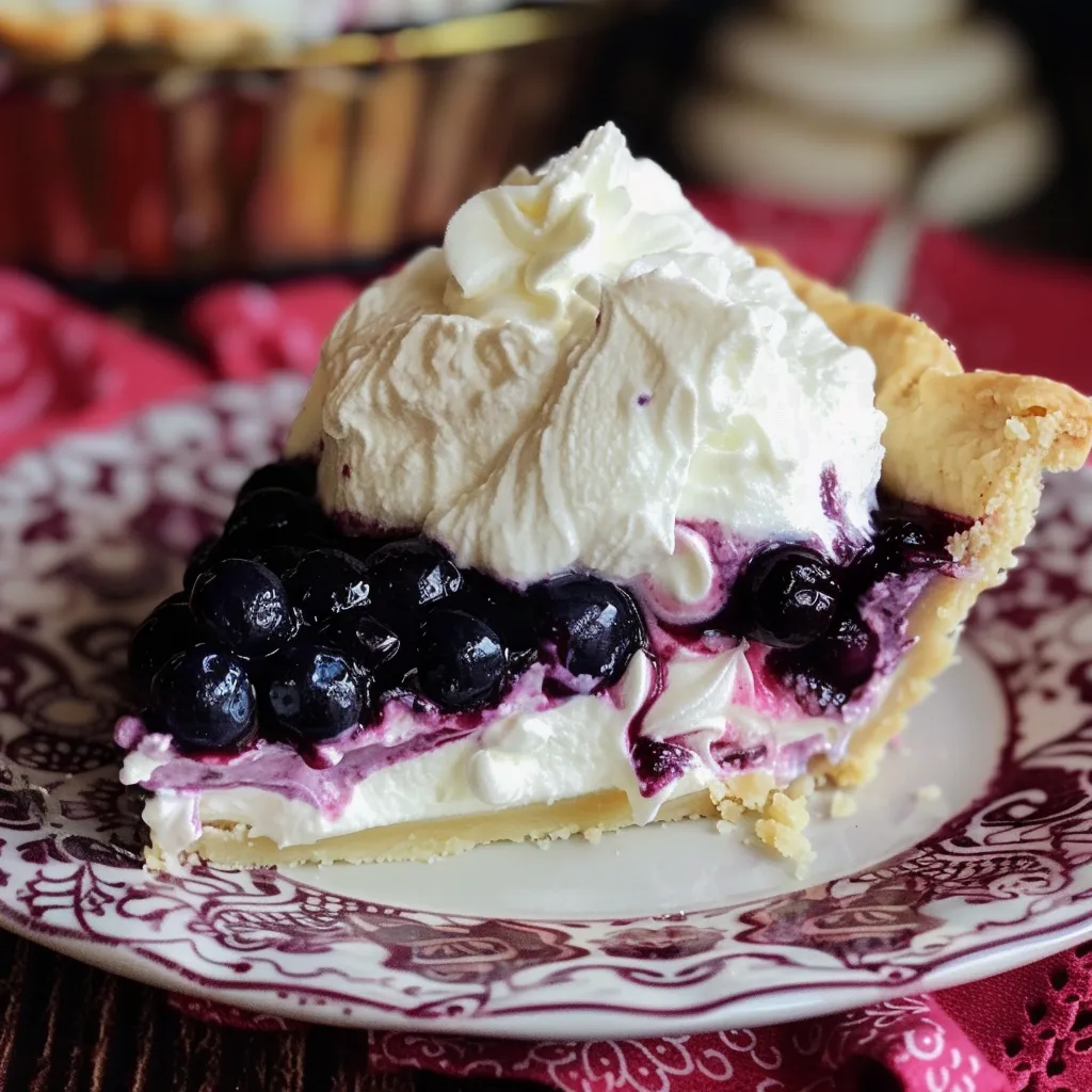 Sour Cream Blueberry Pie