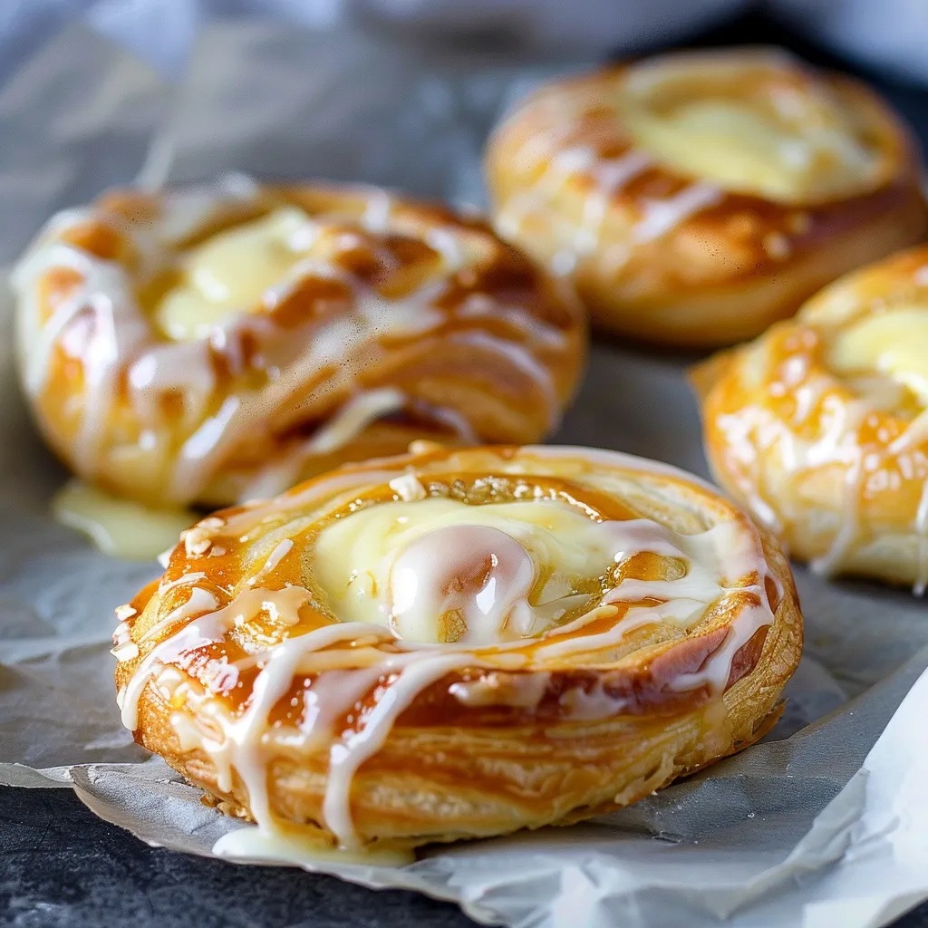 Cream Cheese Danishes on a plate