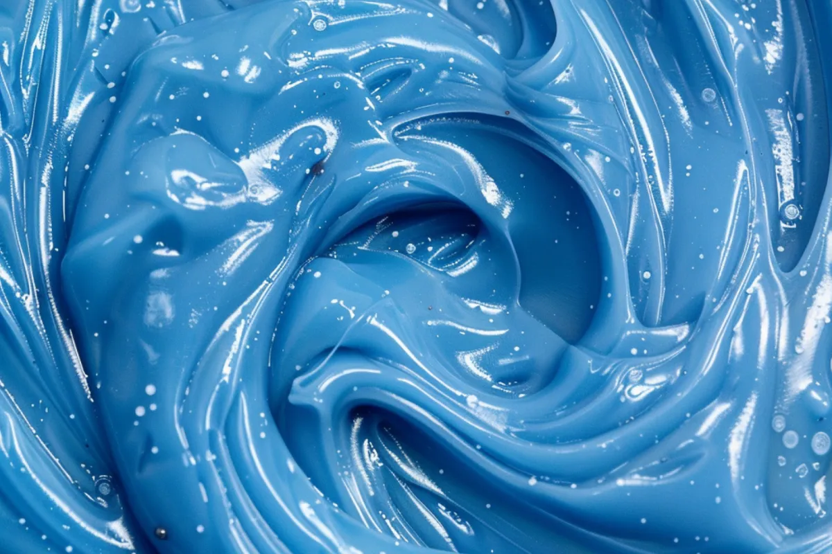 Close up of some blue Gleup