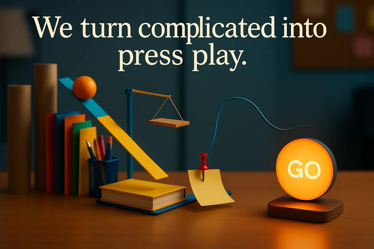 We Turn Complicated Into Press Play