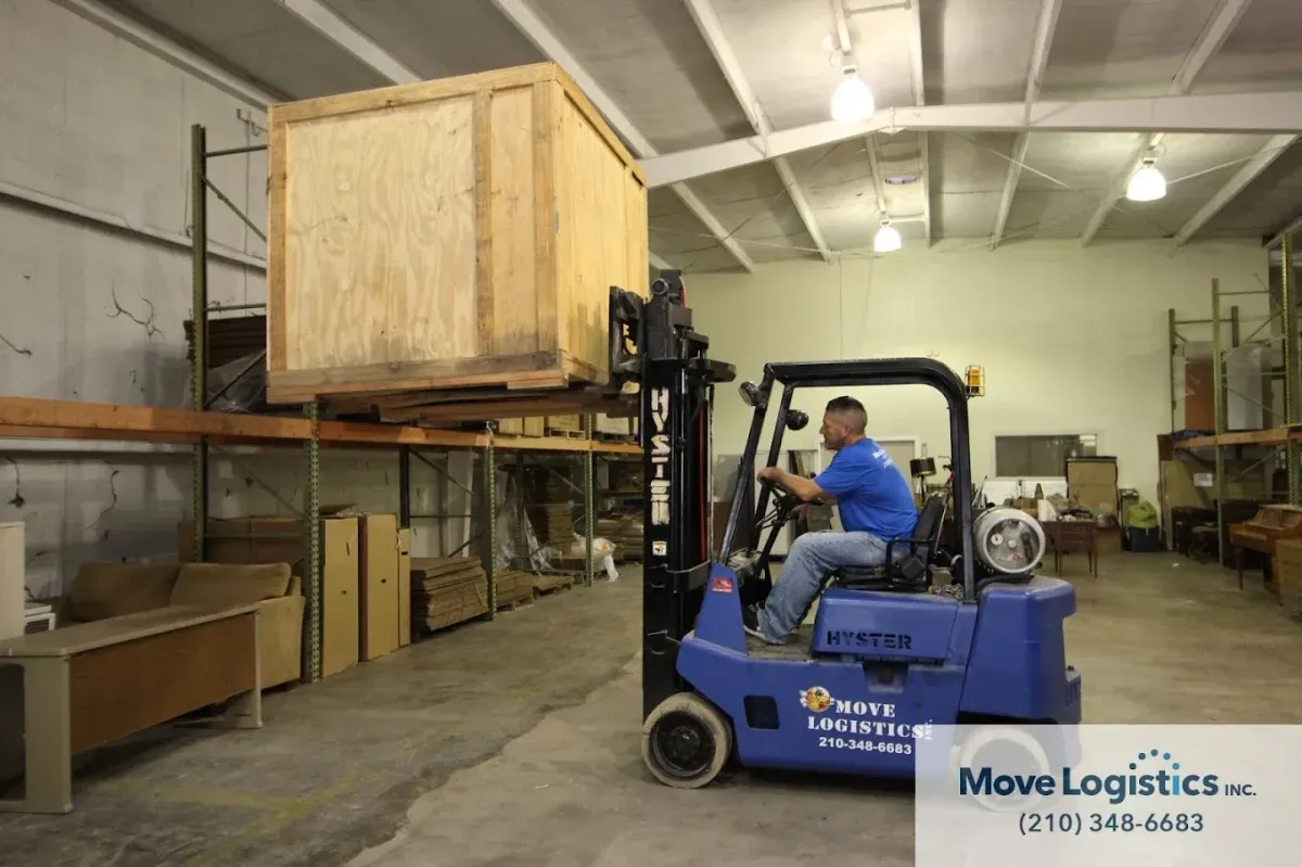 Move Logistics crew member operating a forklift