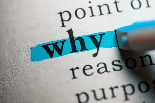 why als text in einem Duden mit Textmarker markiert
