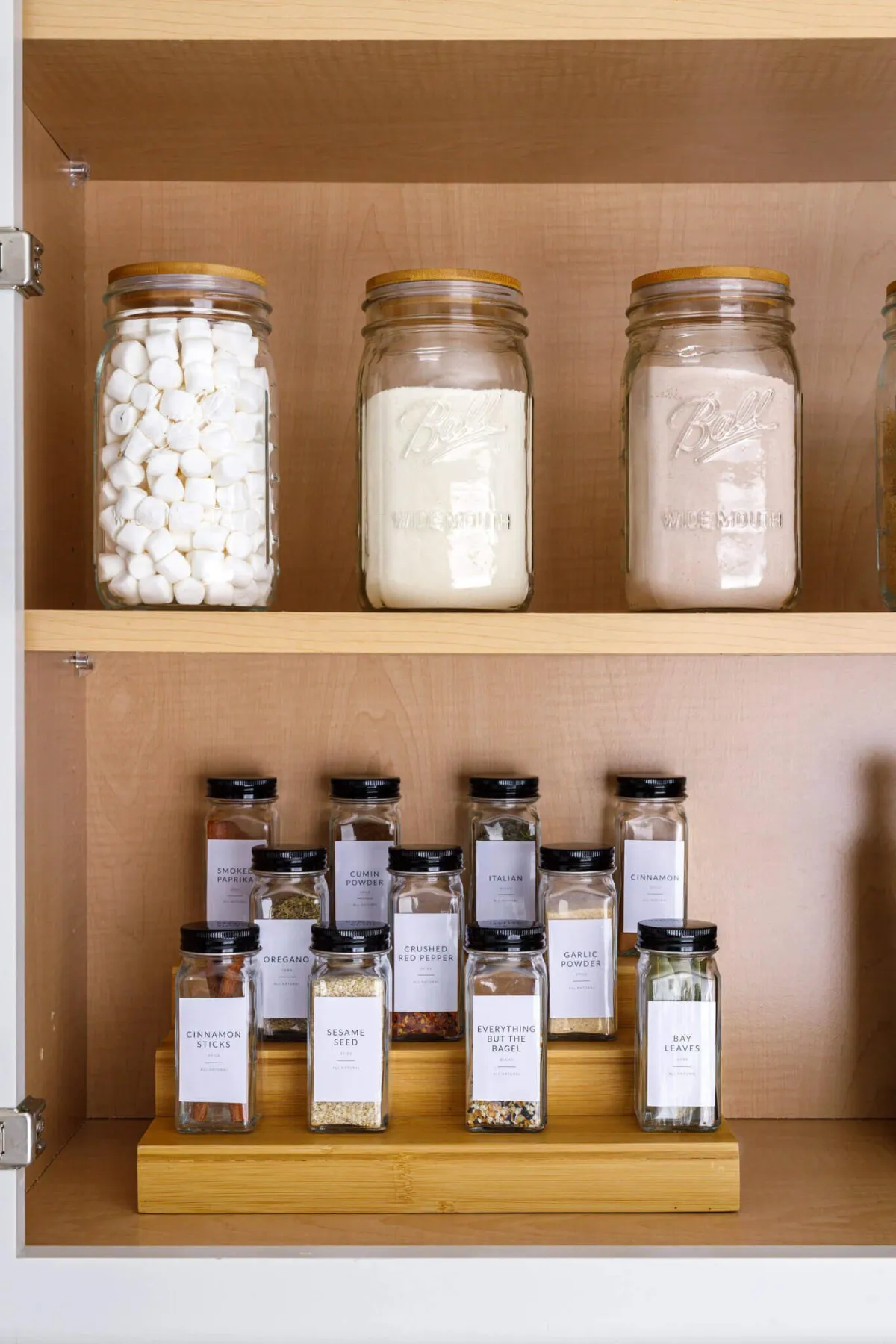 Pantry with glass jars