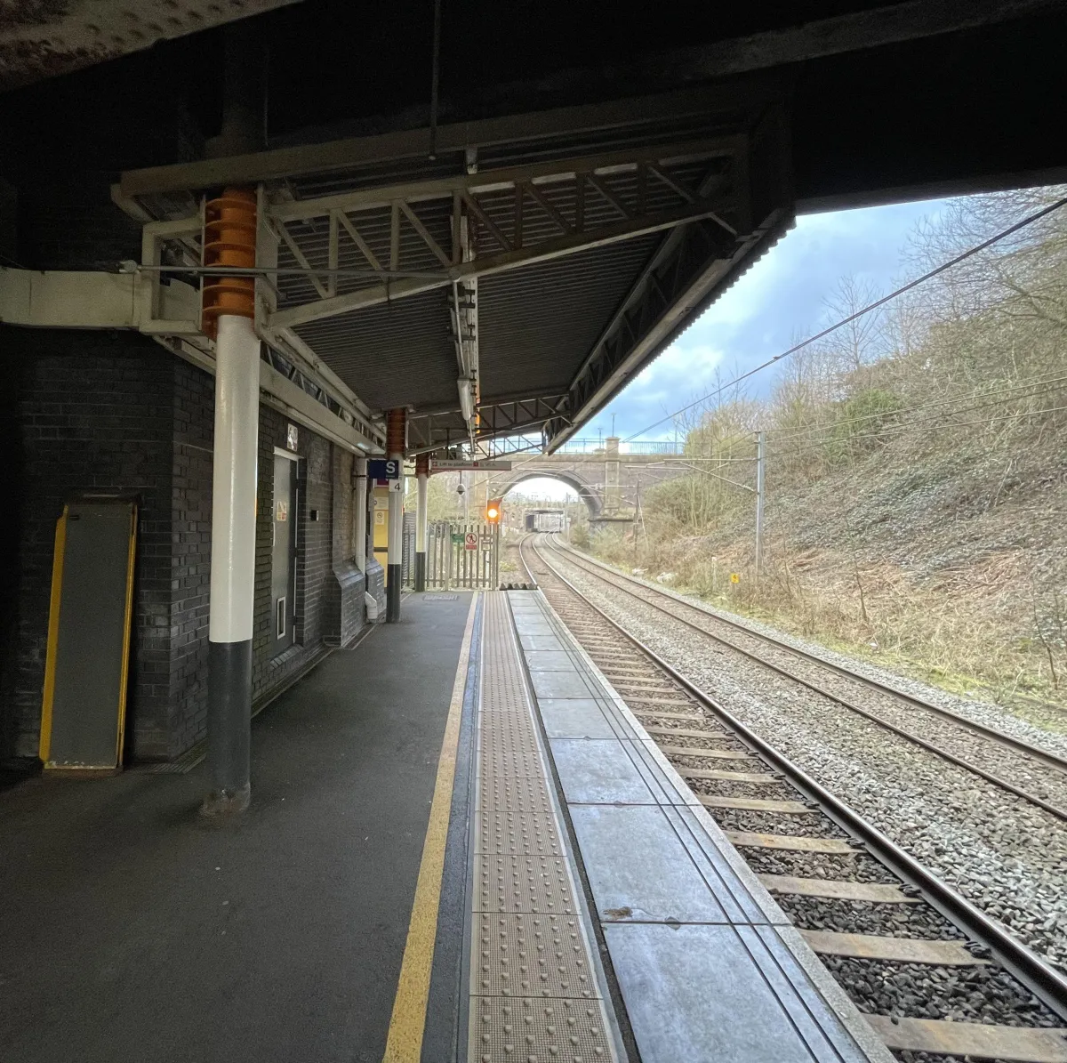 Smethwick Galton Bridge Station Platform, Looking Down the Tracks