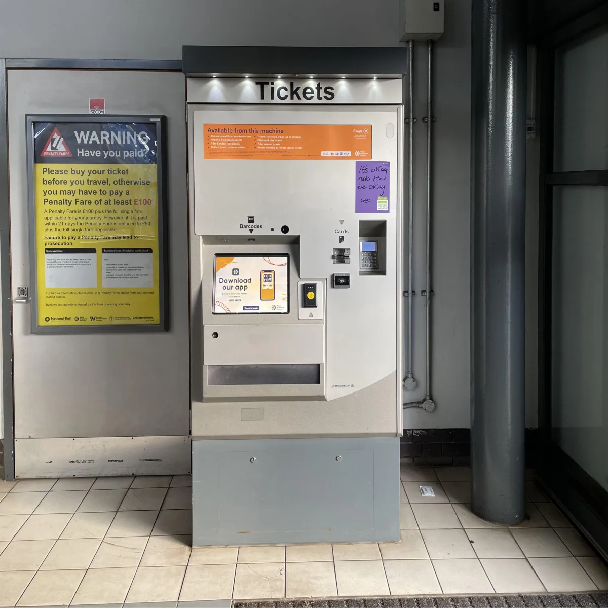 Ticket Machine at Smethwick Galton Bridge Station 