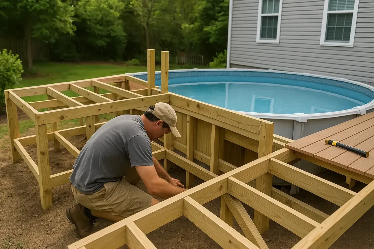 6 Mistakes to Avoid When Hiring Above-Ground Pool Deck Builders