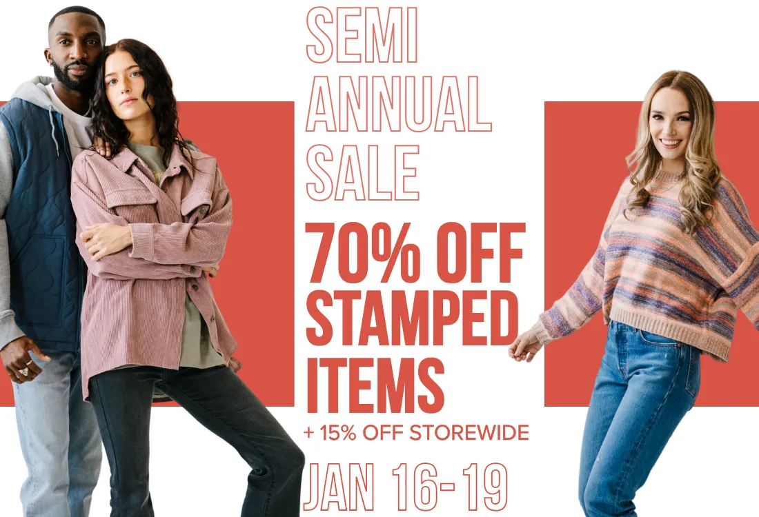 Semi-Annual Sale Is Here January 16–19
