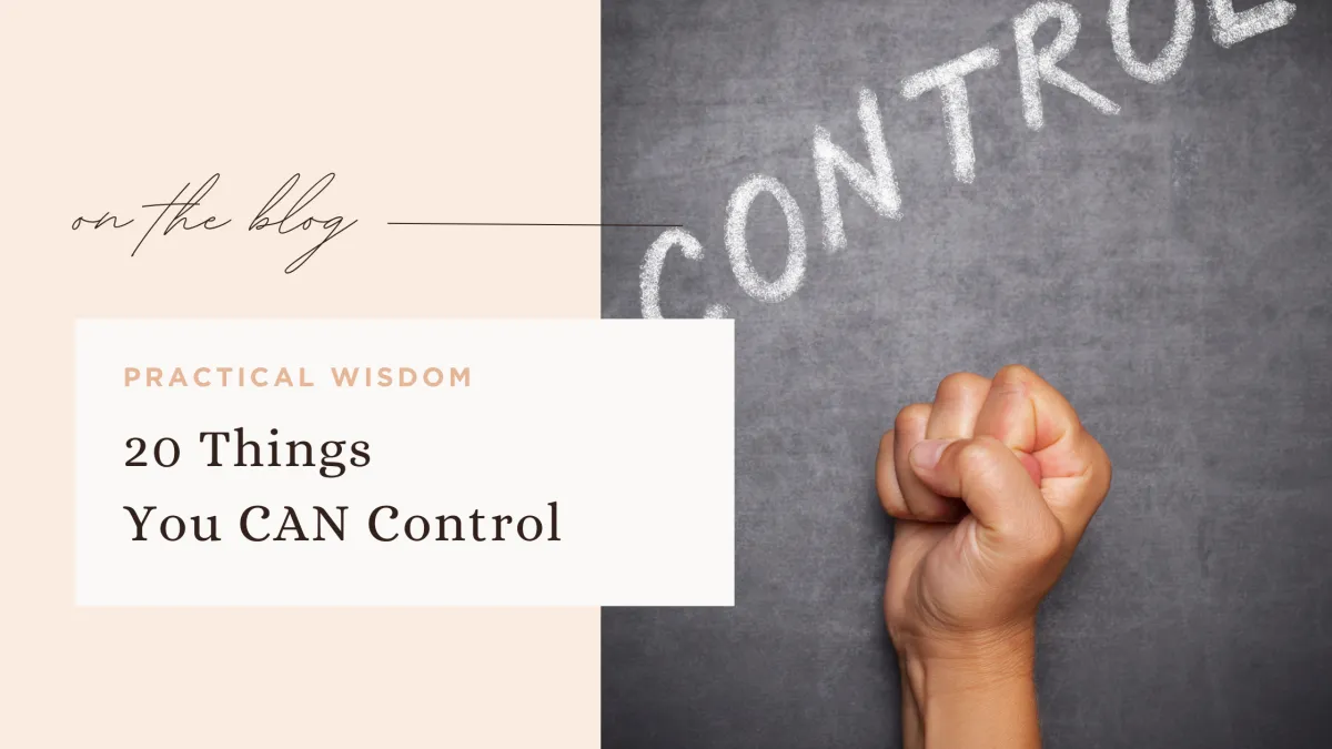 20 Things You CAN Control
