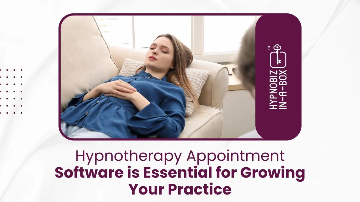 A woman undergoing hypnosis therapy, emphasizing the importance of hypnotherapy appointment software for practices.