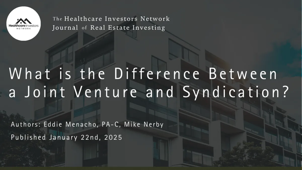 What is the Difference Between a Joint Venture and a Syndication in Real Estate?