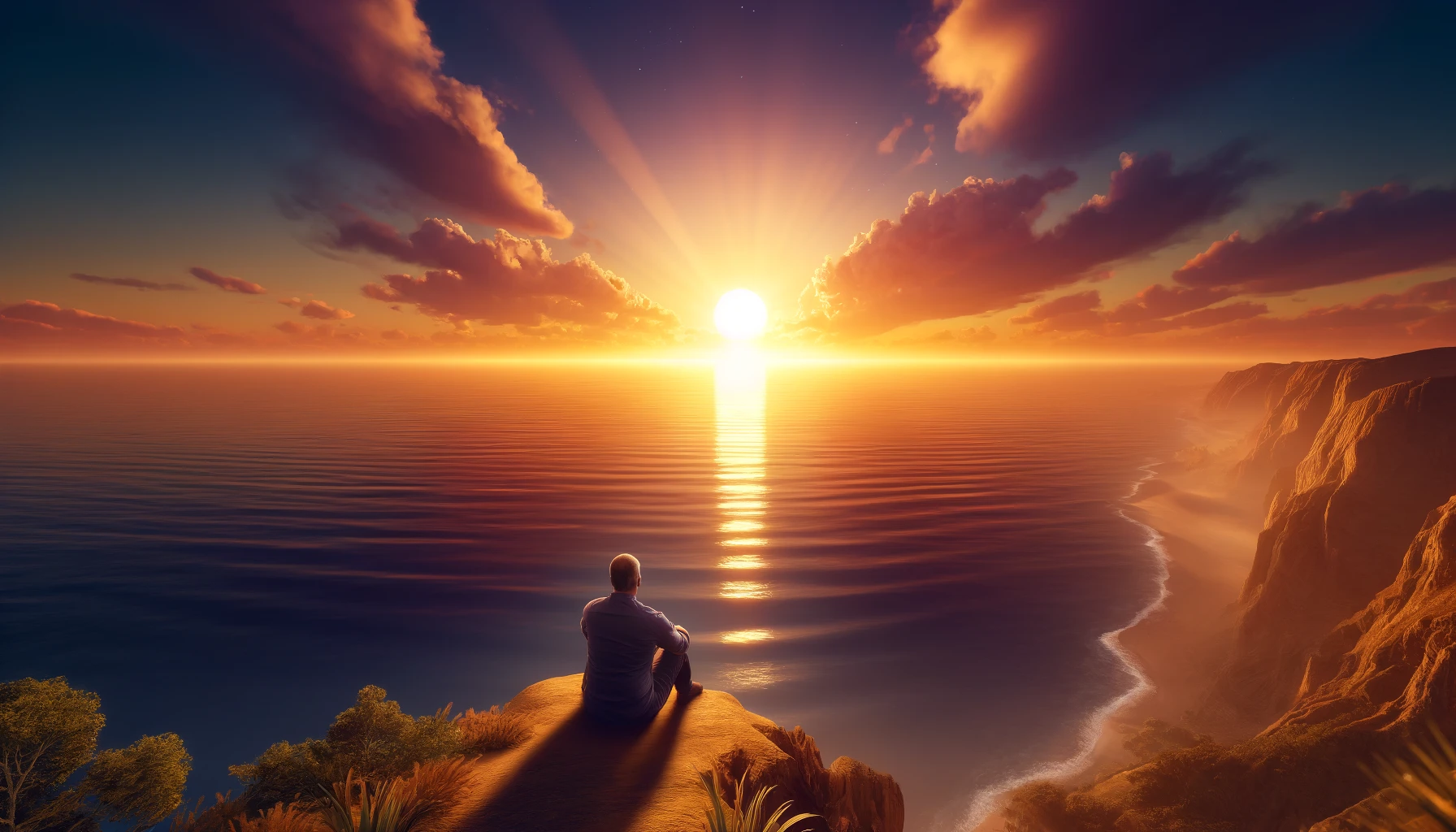 Man reflecting on healing journey from autoimmune disease through diet and gut health