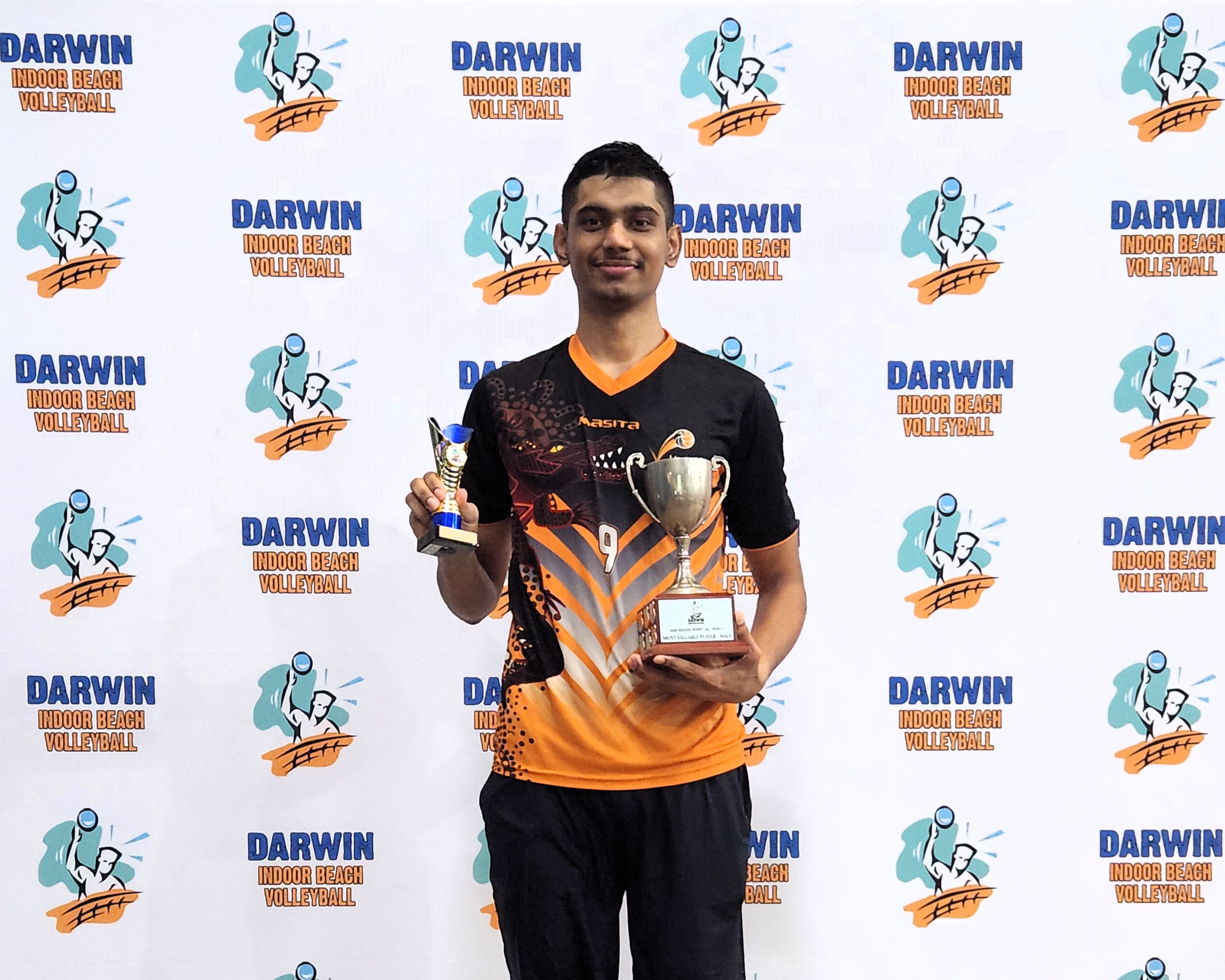Indoor beach volleyball players competing at Darwin Indoor Beach Volleyball