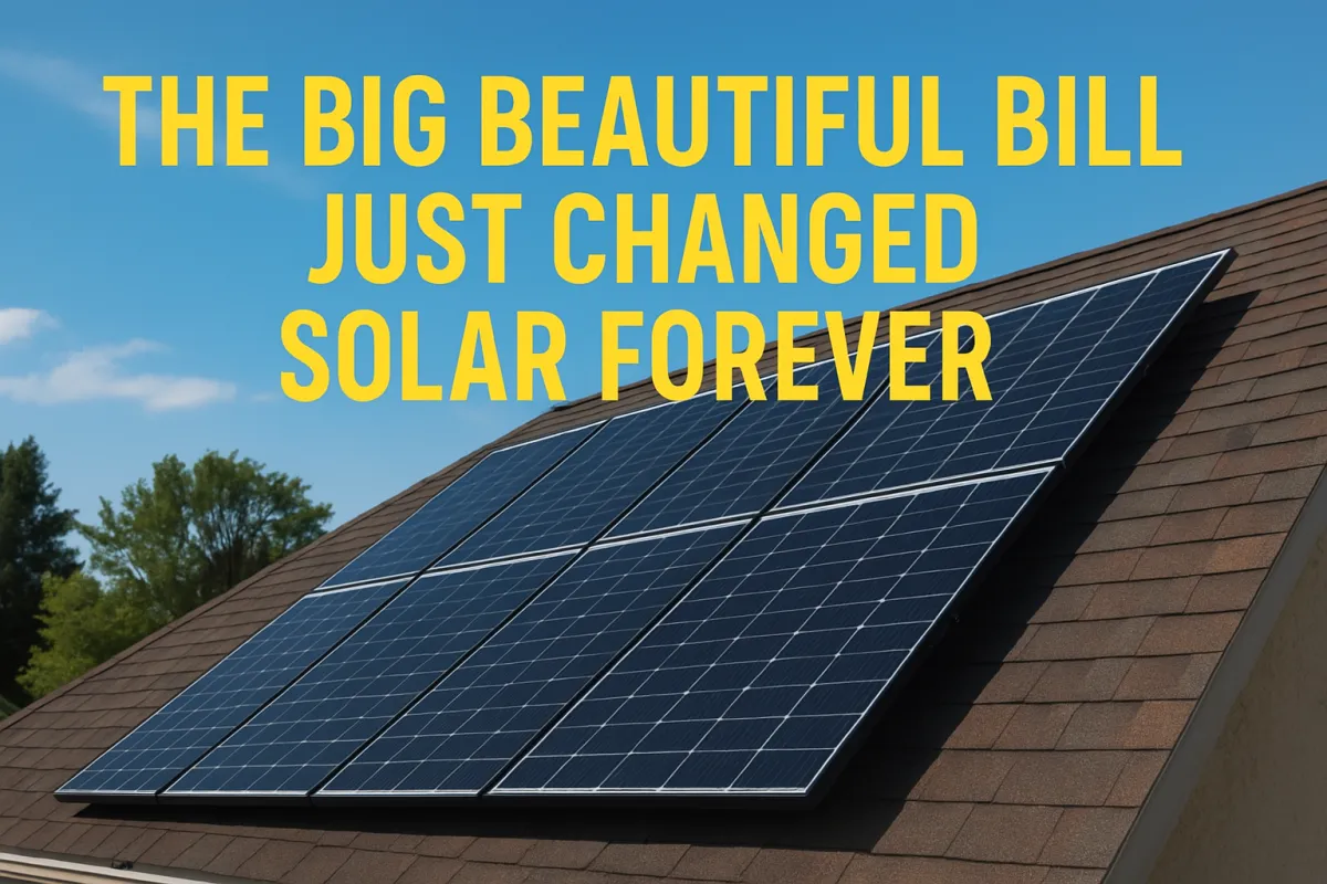 The Big Beautiful Bill Just Changed Solar Forever
