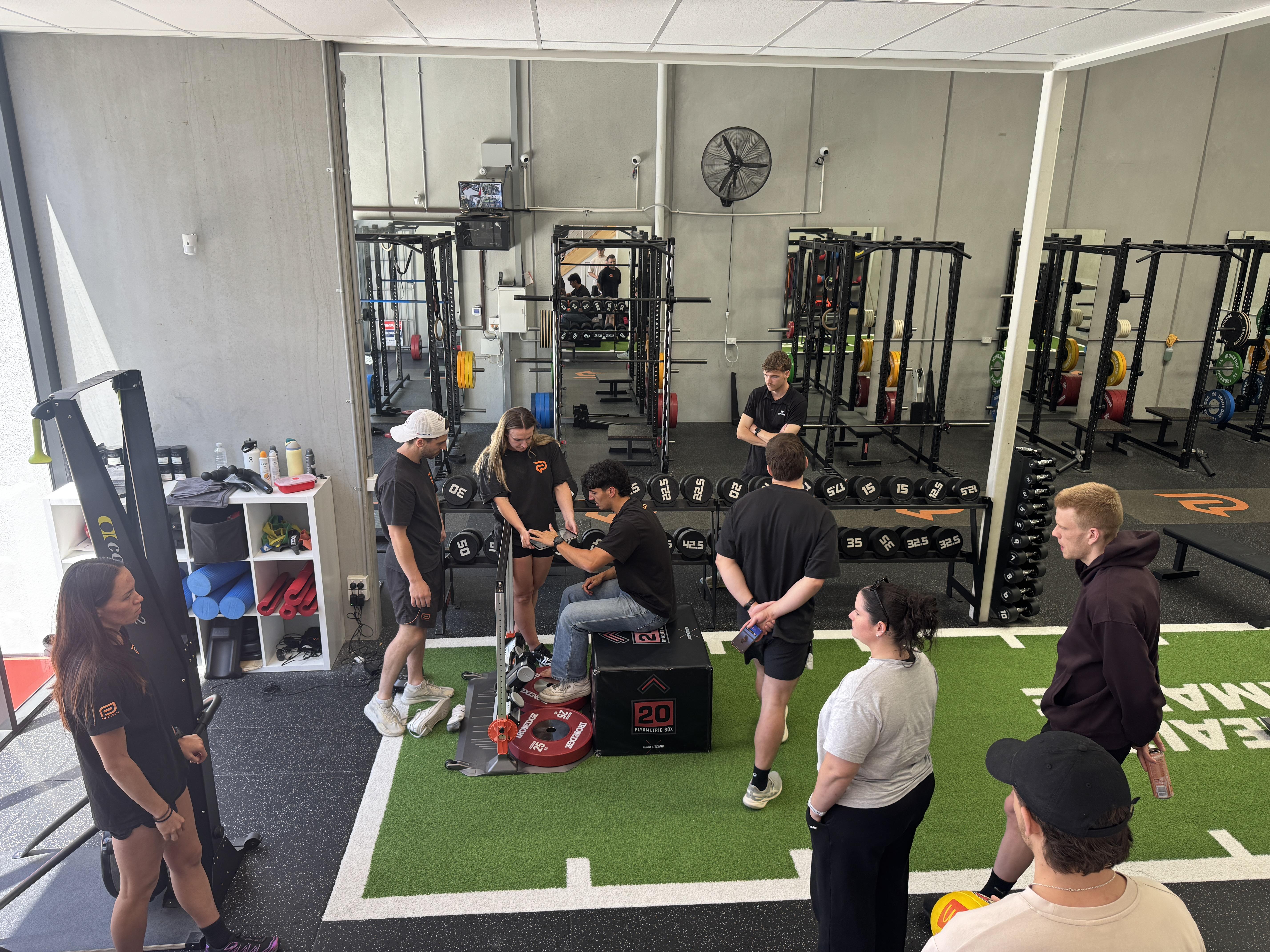 Isometric testing on VALD equipment at Ringwood Pivot Sports Performance 