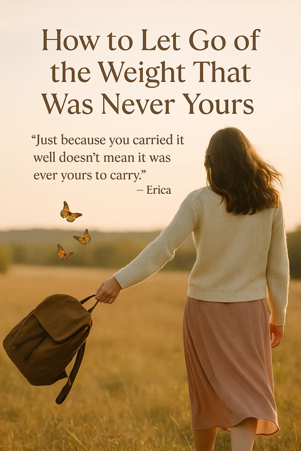 How to Let Go of the Weight That Was Never Yours
