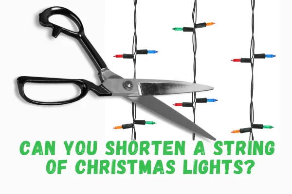 Shorten a strand of Christmas lighs