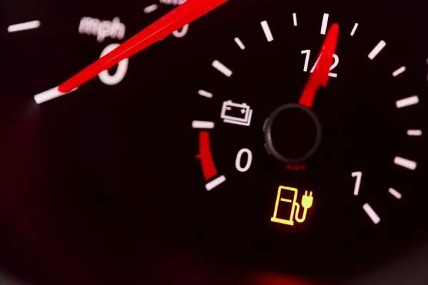 Fuel gauge representing fuel technologies.