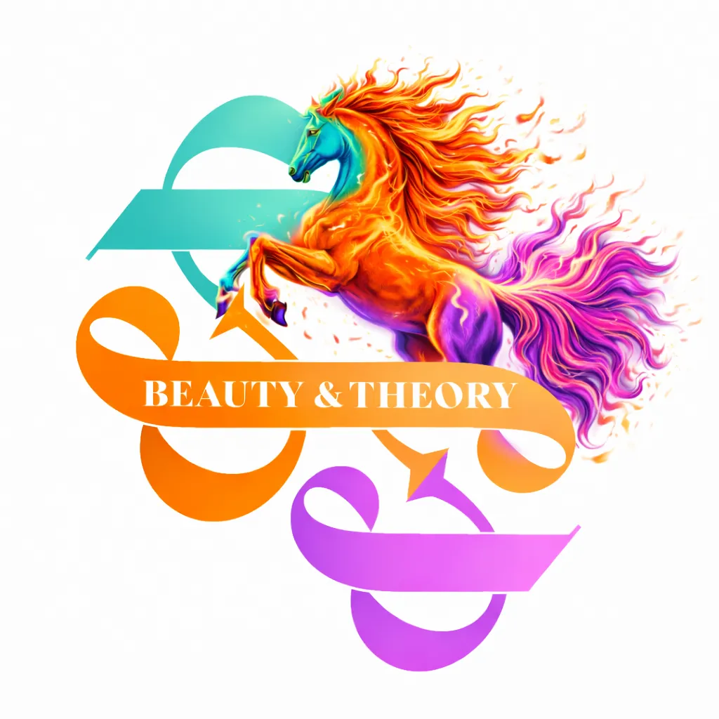Beauty and theory logo with the zodiac of the fire horse