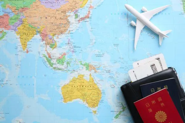 world map image with passport 