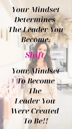 A salon owner standing in a salon with text overlay