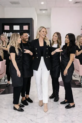 salon owner leading her team