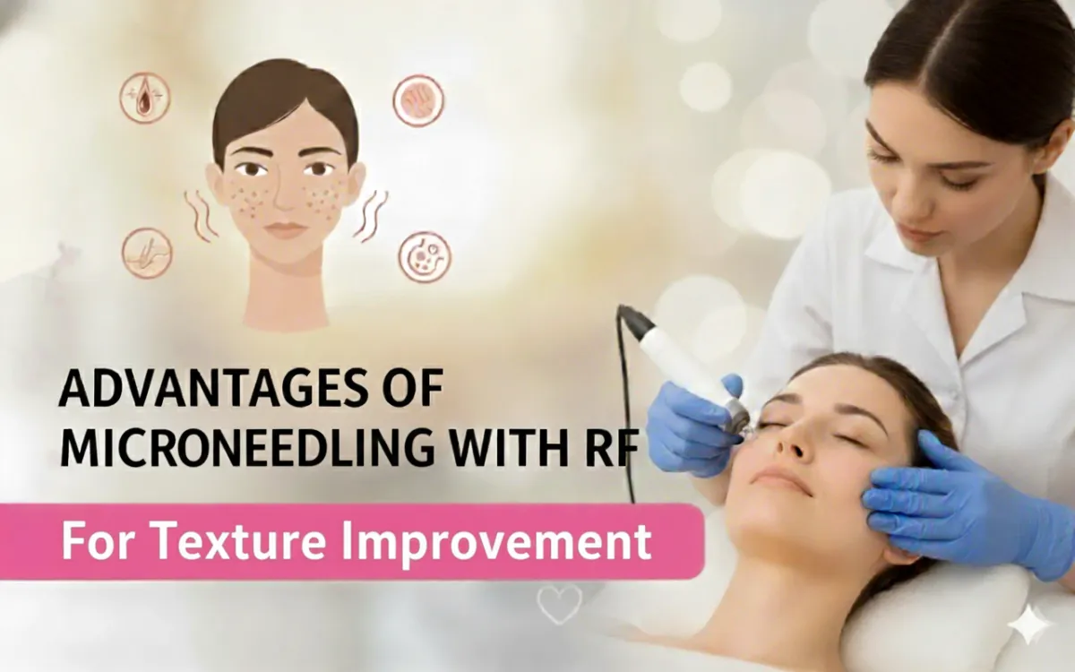Transform your skin texture with RF Microneedling. Reduce pores, fine lines, and scars for a refreshed, glowing appearance. Learn the benefits!