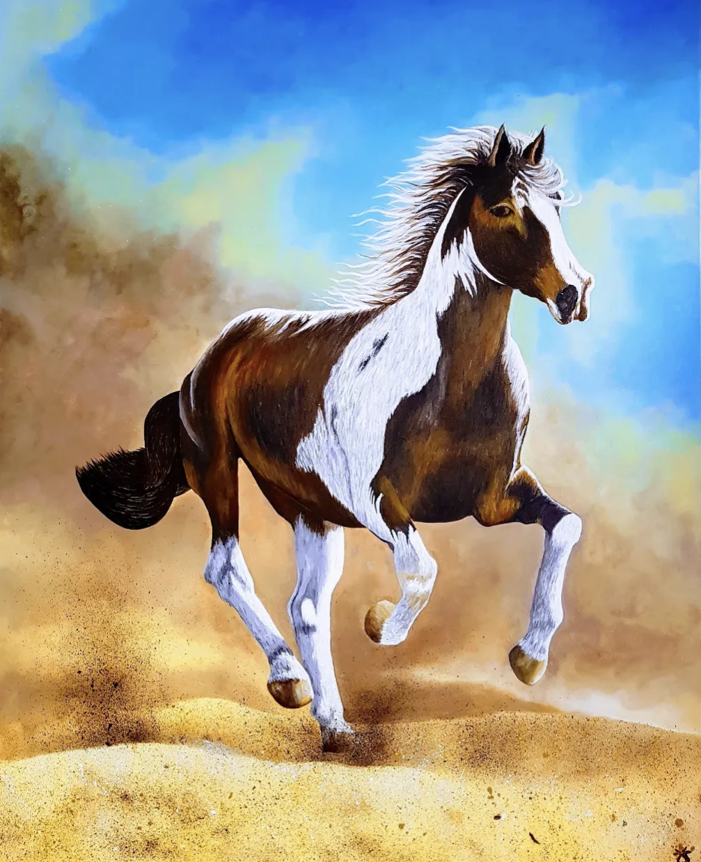 Janine Tonkin Art - Original Acrylic and Oil - Desert Horse