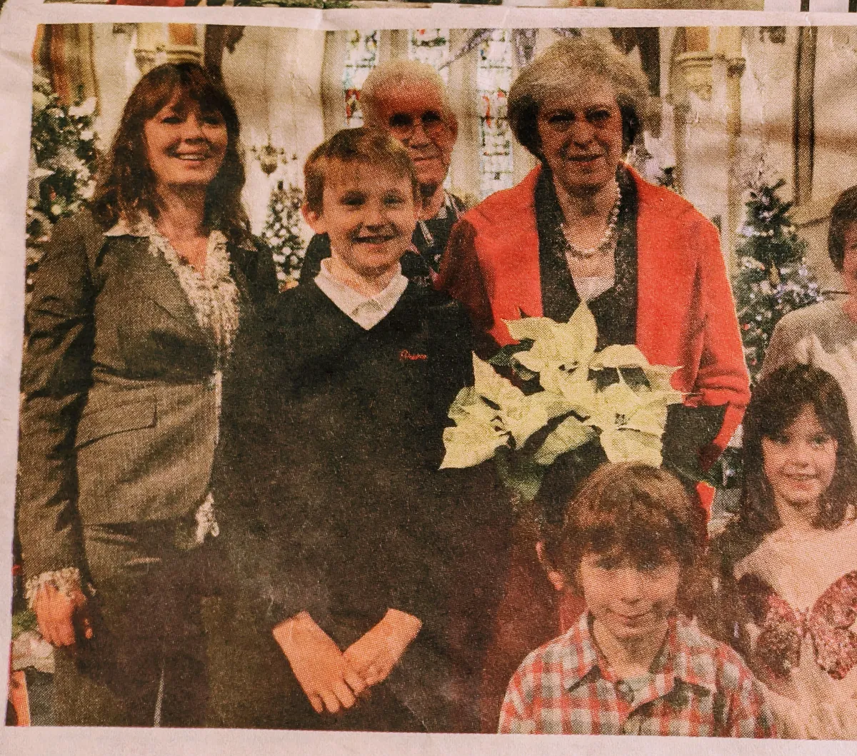 Janine Tonkin Art - Christmas Tree Display with Theresa May
