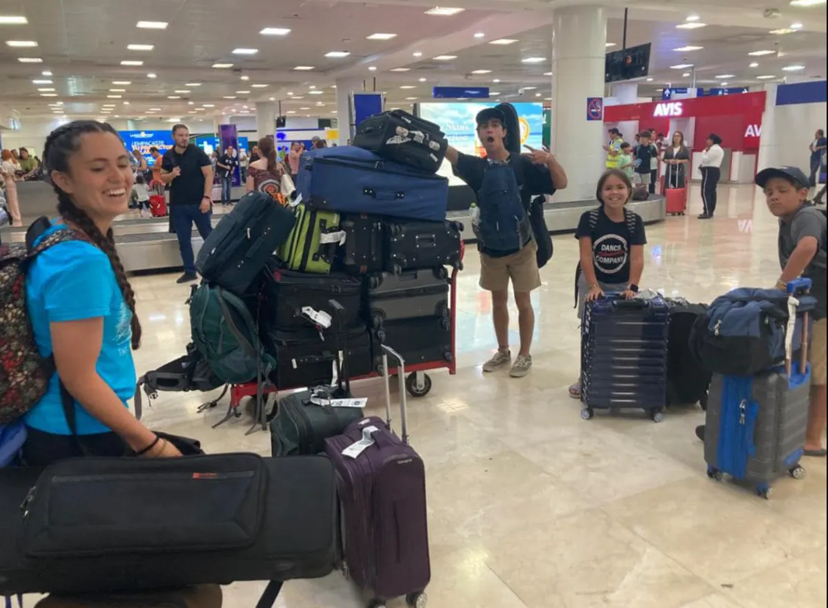 moving with 23 suitcases