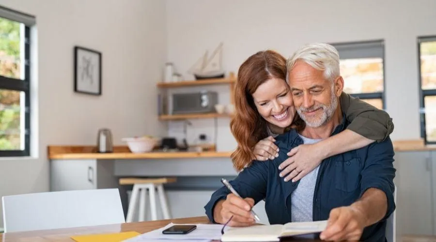 Happy older couple