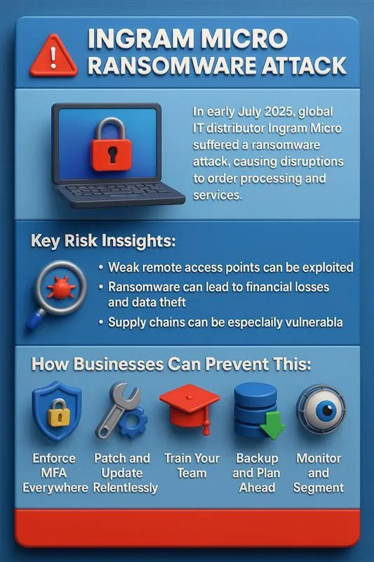 Ingram Micro Ransomware Attack 2025: SafePay Breach Disrupts Global Tech Supply Chain